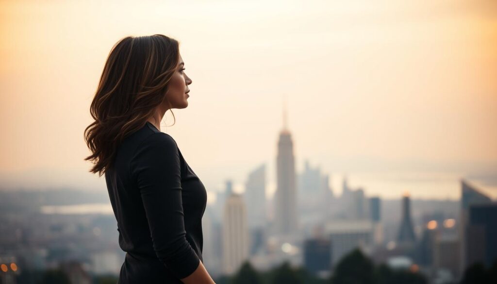 A rehabilitated reality star stands in a thoughtful pose, their gaze fixed on the horizon. Soft, warm lighting casts a hopeful glow, as they contemplate a future beyond their past scandals. In the middle ground, a city skyline shimmers, representing the opportunity for redemption and a fresh start. The background is slightly blurred, suggesting the turbulence and public scrutiny they have overcome. The overall atmosphere conveys a sense of introspection, resilience, and the possibility of personal growth. A rehabilitated reality star stands in a thoughtful pose, their gaze fixed on the horizon. Soft, warm lighting casts a hopeful glow, as they contemplate a future beyond their past scandals. In the middle ground, a city skyline shimmers, representing the opportunity for redemption and a fresh start. The background is slightly blurred, suggesting the turbulence and public scrutiny they have overcome. The overall atmosphere conveys a sense of introspection, resilience, and the possibility of personal growth.